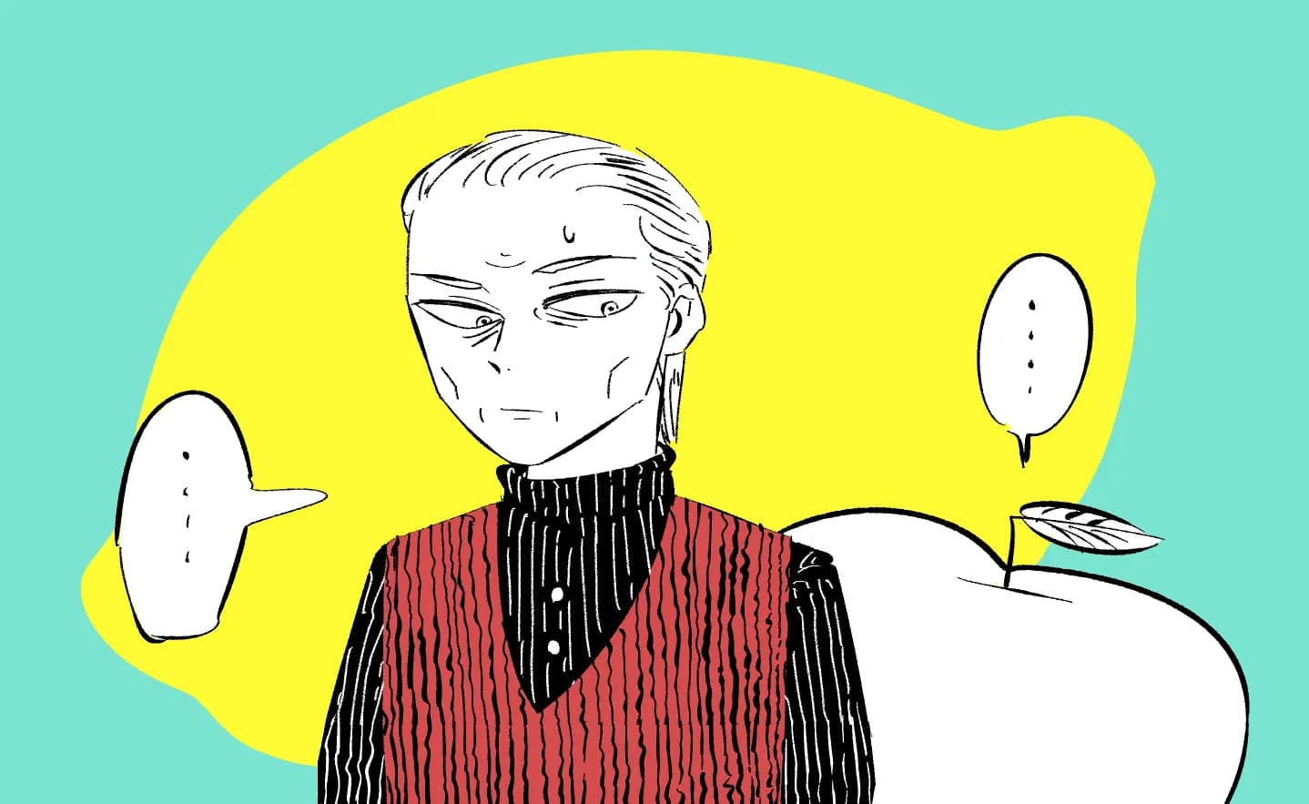 老人とりんご